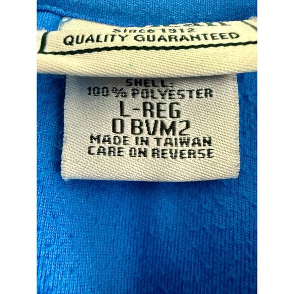 Vintage LL Bean Blue Long Sleeve 3/4 Zip Fleece size Large - Picture 4 of 5